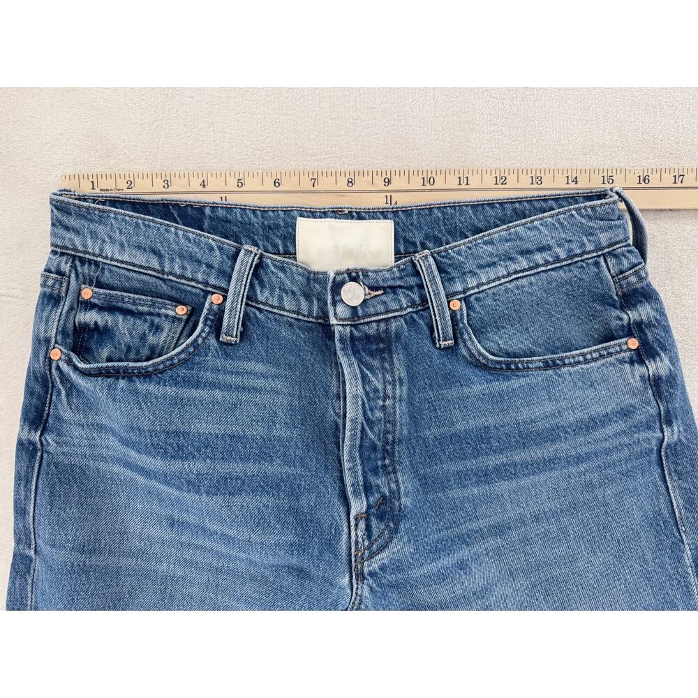 Mother Jeans Smarty Pants Skimp Mid Rise Straight 100% Cotton Knee High 28 - Picture 4 of 10